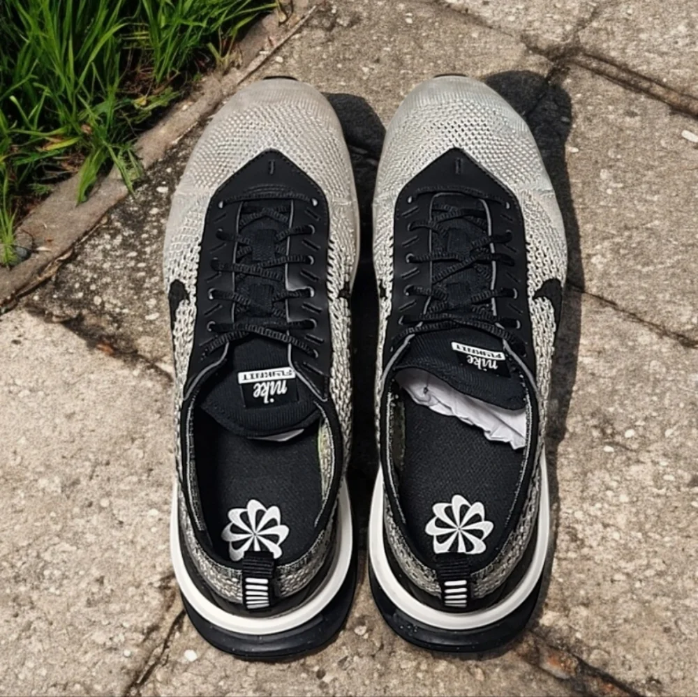 NIKE AIR MAX FLYKNIT Racer W 10 M 8.5 Sesame Black Ocean Cube Pink Oxford - Picture 9 of 17